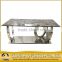 Modern furniture stainless steel legs marble top dining table qiancheng furniture