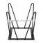 Hot item metal solid steel black color 16 inch 2 rod metal hairpin leg for coffee table