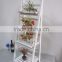 High quality garden decor foldable stand flower shelf wooden ladder design shelf