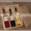 wooden wine box for 3 bottles