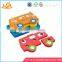 Wholesale car shape kids wooden building blocks toy educational baby wooden building blocks W13D034