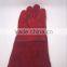 Red leather welding gloves