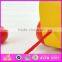 2015 Beautiful design animal wooden pull toy,Children pulling along toy pull line toy,Cheap baby Wooden toy pull cart W05B094