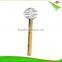 ZY-C1032 spring coil whisk spring egg whisk 9 inch rubber wood handle french whisk with ball shape wire head