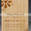 low MOQ bamboo laser engraved save the date card