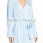 Womens Cotton Jersey Robe for Women Fashion Long Sleeve Plain Dyed Sleepwear Pajamas