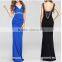 2016 new fashion custom design summer ladies long dresses , hot sale V neck sexy dress for women