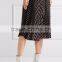 Wholesale Women Apparel Pleated Striped Twill Wrap Multicolor Knee-length Skirt(DQE0371SK)