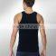 100%Cotton fitness black gym vest for men