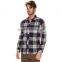 Custom Design Flannal Plaid Mesh Half soft t shirt