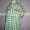 Boys Apple Green Plaid Shirt Cotton Fashion T Shirt
