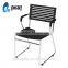 LS-4030F Fashion Design Stackable Metal Frame Plastic Chair With Arms