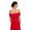Halter and off shoulder chiffon lady evening gown