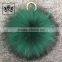 2017 Factory Wholesale raccoon fur pom poms hairy ball keychain