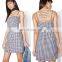 Fancy Gingham Print Clothing New Women Dress Model