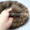 Popular ladies fur hats cute mink fur weaven hats with fox fur pompom