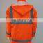 2017 Factory Supply High Visibility fluorescent orange Reflective Safety Raincoat with reflective strips