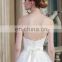 ED Strapless A-line Bow Belt Lace Applique Organza Wedding Dress