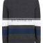 Crew Neck Elasticated Hem And Cuffs Stripe Sweatshirt
