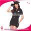 Sexy Halloween cosplay Ladies Black Police Officer Cop Uniform Fancy Dress Party Costume