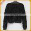 2015 new elegant women's short coats round collar design sheep lamb winter coats