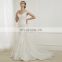 EBA7-F5 Latest V-neck Cap Sleeve Ball Gown lace crystal beaded Wedding Gown Designs 2016