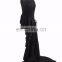 Q-238 Punk Rave gothic black high-low fishtail mermaid skirt