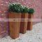 Rectangle Corten steel planter pot for hotel decor