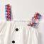 A0175# Clothing set Summer Girl 2PCs Kids Print Flowers Tops + Shorts 2Pcs outfit Child Baby Girls Clothes Set