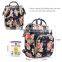 Diaper Bag Backpack Floral Baby Bag Water-Resistant Baby Nappy Bag with Insulated Water Bottle BagChanging Pad for WomenGirlsMum