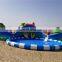 Outdoor Blow Up Aqua Park Lotus Flower Frog Theme Slide Inflatable Water Amusement Park with 3 Pools