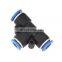 T type PUT fitting pneumatic joint