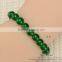 hot sale green malaysian jade round beaded elastic bracelet