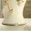 Hand Made Giled White Flower Ceramic Vase Livling Room Decoration For Wedding Gift
