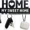 Kitchen Garage Ready Black Metal Key Holder  Sweet Home Wall Coat Rack shelf