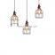 Popular Bird Cages Iron Chandelier Cage Shade Light Metal Vintage Pendant Light
