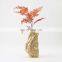 Modern Nordic Ceramic Porcelain Home Decor Irregular Shape  White Black Vase For Flower Arrangement