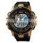 Promotion multiple time zone wrist watches Skmei 1428 men big face watch army style chronograph movement