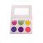 Hot selling 6  round pans empty eyeshadow blush palette for cosmetic packaging