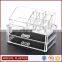 cosmetic holder organizers 2 drawers acrylic makeup kit box