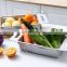 PP Washing Sink Basket Plastic Fruit Vegetables Storage Kitchen Drain Basket
