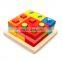 Early Educational Toys Wooden Geometric Stacking Sort Toys Shape Sorter Toys Puzzle Games for Kids