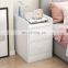 New design bedside table gloss white storage bedside table nightstand modern
