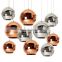 Home Design Lamp Lighting Morden Hanging Chandeliers Copper Shade Pendant Light