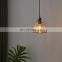 2022 New Design Slice Shape White Swirl Glass Pendant Lamp With Iron And Brass Finish Decoration Pendant Lamp