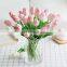 Wholesales Manufacture Wedding Bride Bouquet Beauty Silk Touch Artificial Tulip Flowers For Home Decoration