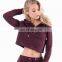 New fashion 2022 long sleeve short sexy crop top loose pullover women cropped hoodie sweatshirt track suits