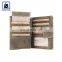 Vintage Look New Arrival Matching Stitching Luxury Pattern with Polyester Lining Material Men Genuine Leather Wallet