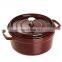 Cast Iron Insulated Ensemble Cuisine Food Warmer Plate Dish Pot Casserole Set With Lid