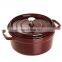 24cm Oval enamel cast iron casserole